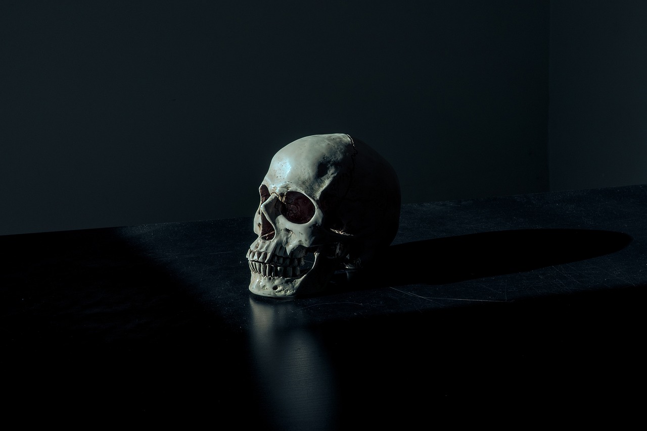 skull on table in the dark Is the MCAT hard? Get help for these scary topics.