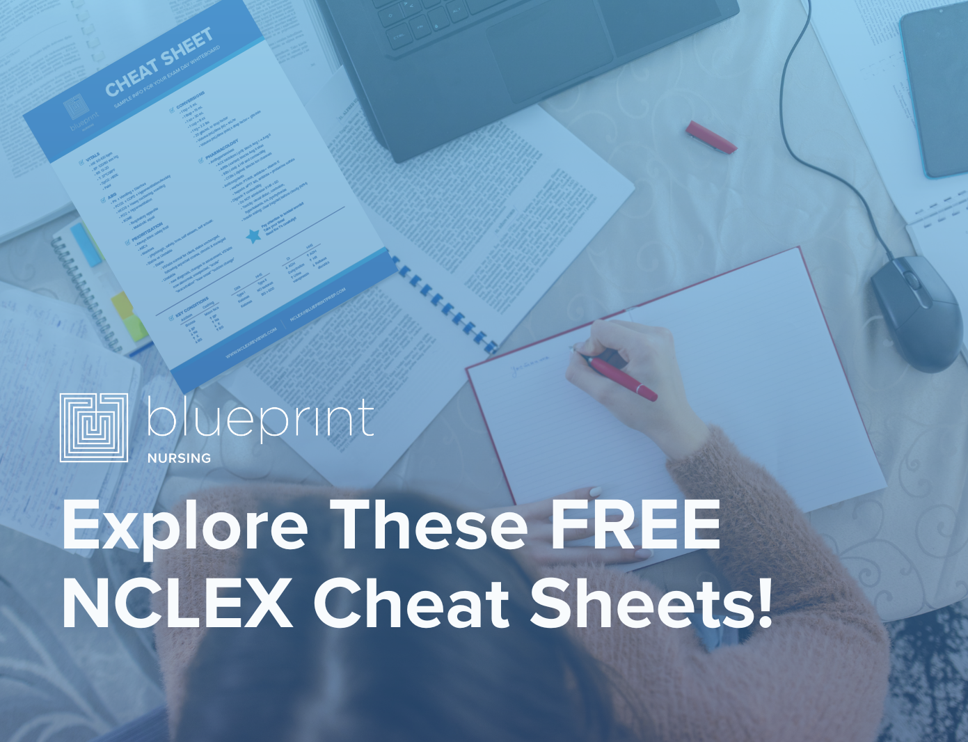 Pick your favorite NCLEX cheat sheet of these options from Blueprint Prep!